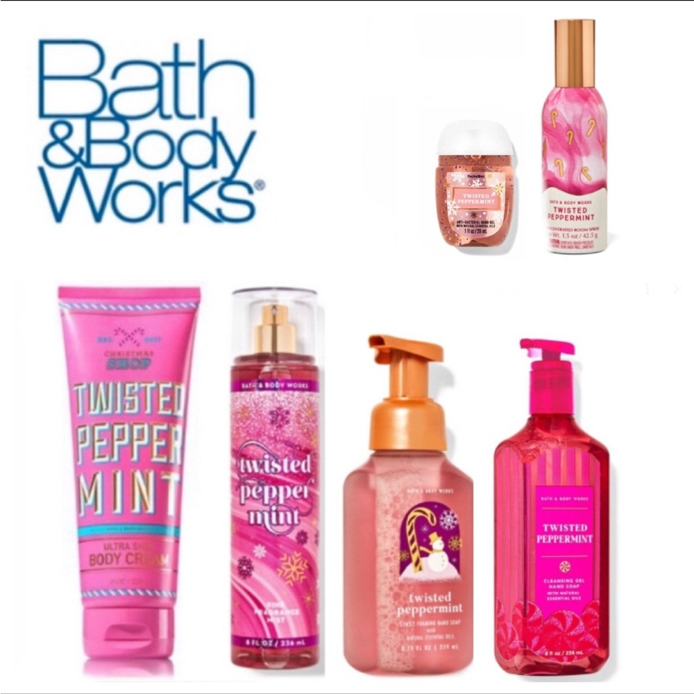 NEW Bath and Body Works Twisted Peppermint + Free Gifts!